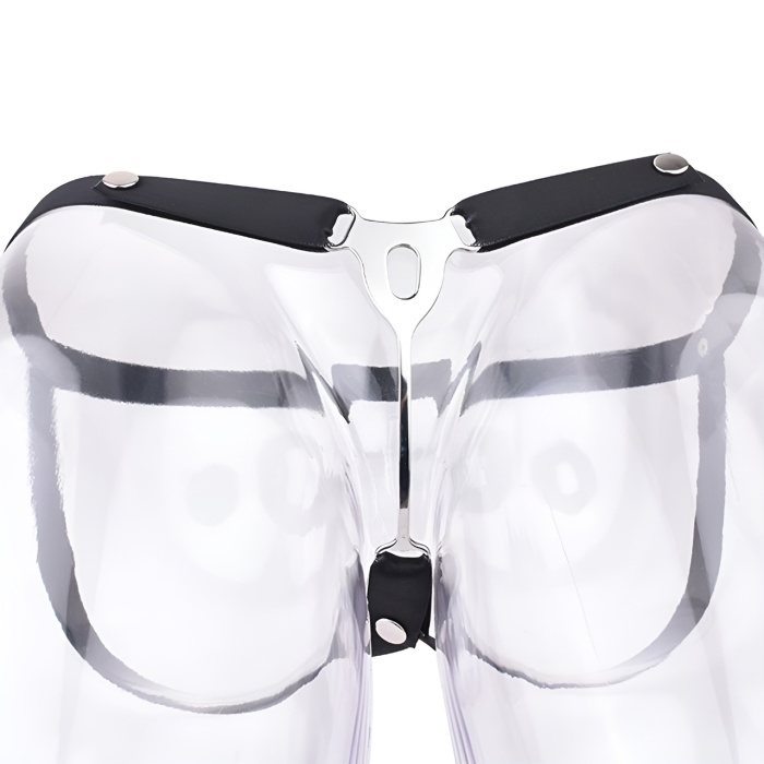 Male to Female Chastity Plate with Belt - Afbeelding 2