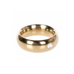 Gold Donut Cockring with Jewel - Thick - 45 mm