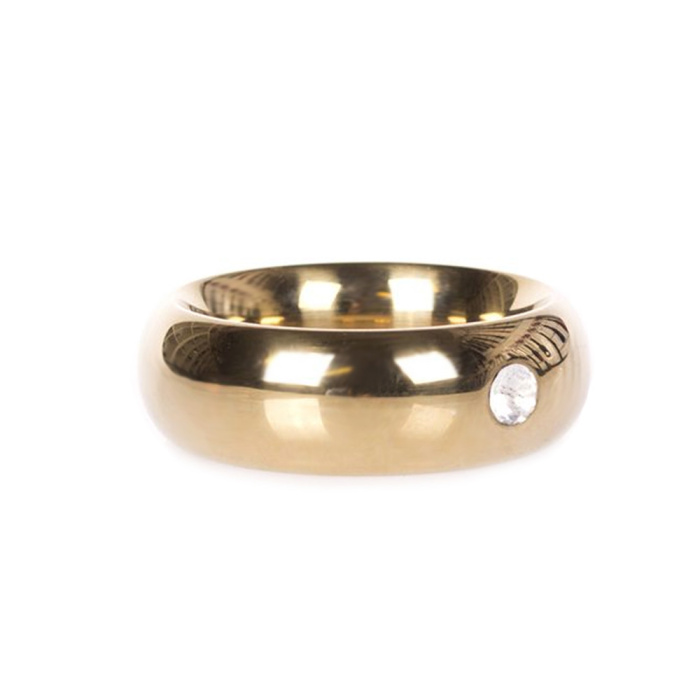 Gold Donut Cockring with Jewel - Thick - 45 mm - Afbeelding 2