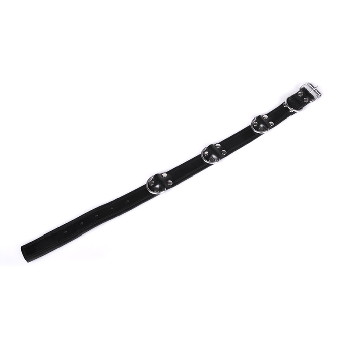 Deluxe Bondage Collar - Black - Afbeelding 3
