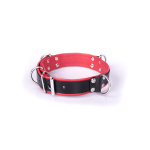 Deluxe Bondage Collar - Black & Red - Afbeelding 2