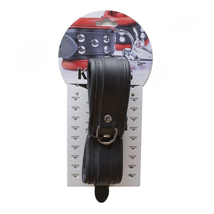 Leather Collar 5 cm - Black - Afbeelding 2