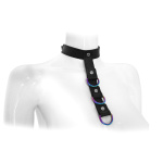 Leather Collar Connecting Strap Rainbow - Afbeelding 2