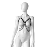 Adjustable leather bra with chains - Afbeelding 2