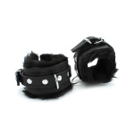 Fluffy Inside Black Leather Handcuffs - Afbeelding 2