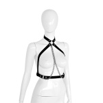 Leather Collar Chest with Chains