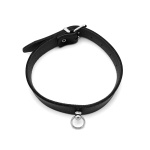 Leather Collar Mini O-Ring Black - Afbeelding 3