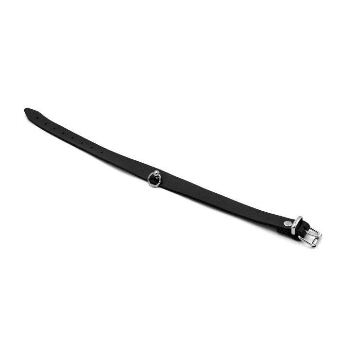 Leather Collar Mini O-Ring Black - Afbeelding 5