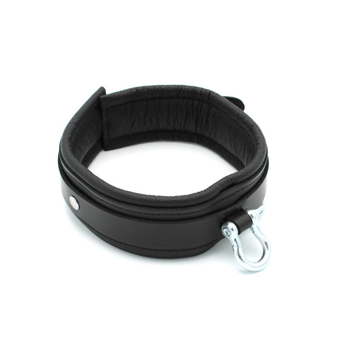 Leather Collar with Metal Shackle - Afbeelding 3