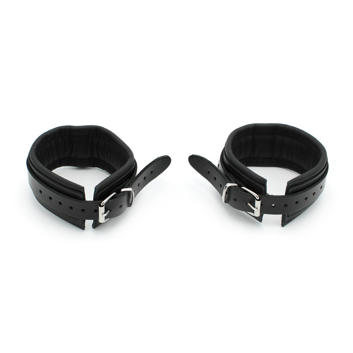 Leather Ankle cuffs with Metal Shackle - Afbeelding 5