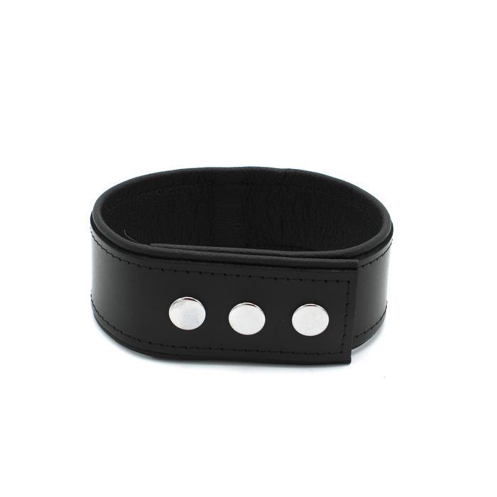 Leather Push Button Collar with Metal Shackle - Afbeelding 7