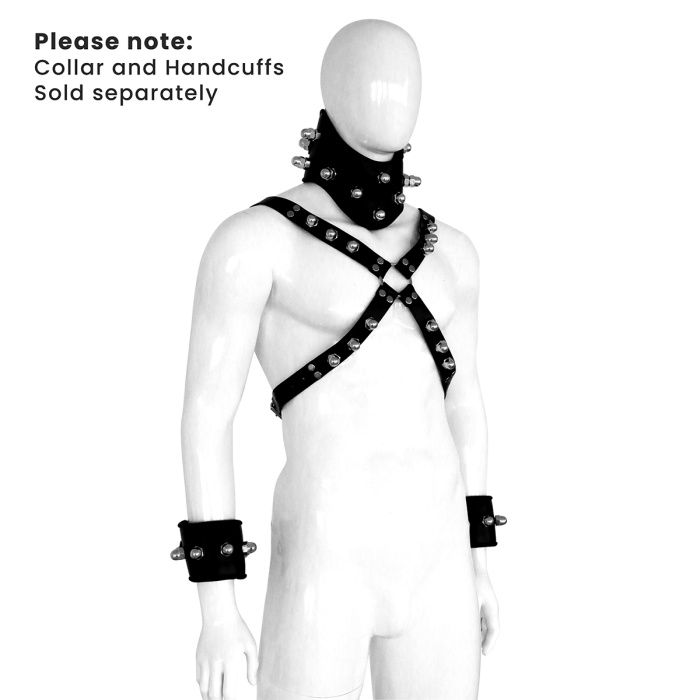 Leather Harness Spikey Nuts - Afbeelding 2