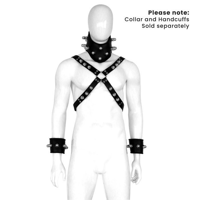 Leather Harness Spikey Nuts - Afbeelding 3