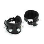 Leather Padded Handcuffs Spikey Nuts - Afbeelding 4