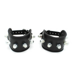 Leather Padded Handcuffs Spikey Nuts - Afbeelding 5