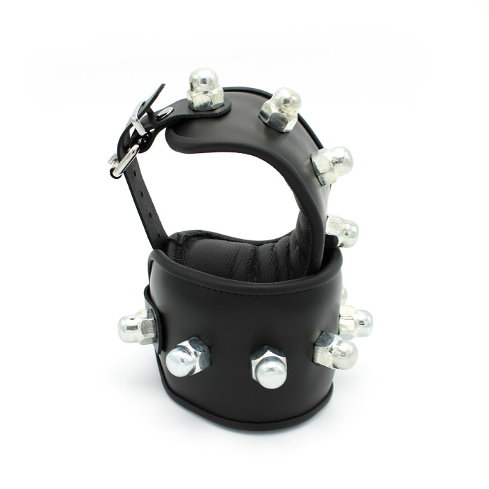 Leather Padded Handcuffs Spikey Nuts - Afbeelding 6