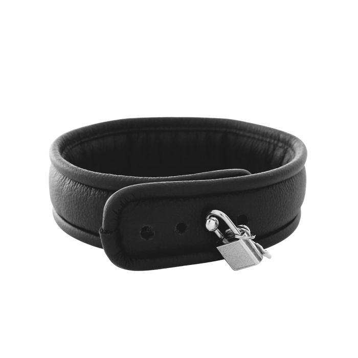 Leather Padded Collar Mini O-ring with Lock - Afbeelding 2