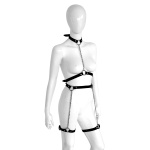 Leather Chain Harness with Leg Straps