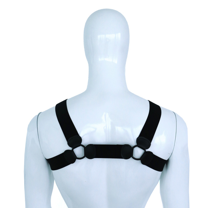 Elastic Chest Harness Black L/XL - Afbeelding 2