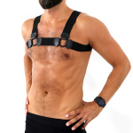 Elastic Chest Harness Black L/XL - Afbeelding 3