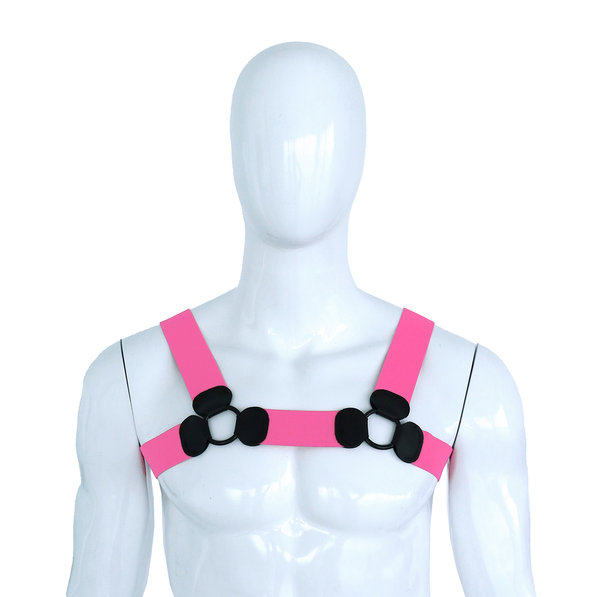 134-kio-0399-01_1 Elastic Chest Harness Pink S/M - Afbeelding 1