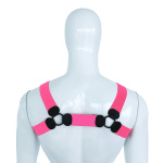Elastic Chest Harness Pink S/M - Afbeelding 2
