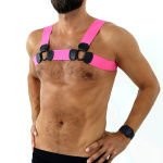 Elastic Chest Harness Pink S/M - Afbeelding 3