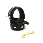 Shiny Black Leather Anklecuffs - Afbeelding 2