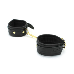 Shiny Black Leather Anklecuffs - Afbeelding 4