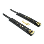 Shiny Black Leather Anklecuffs - Afbeelding 5