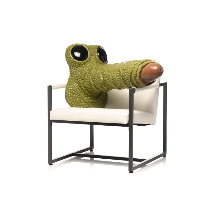 XR Brands - Reusachtig Geschubd Moerasmonster Dildo - Groen - Afbeelding 5