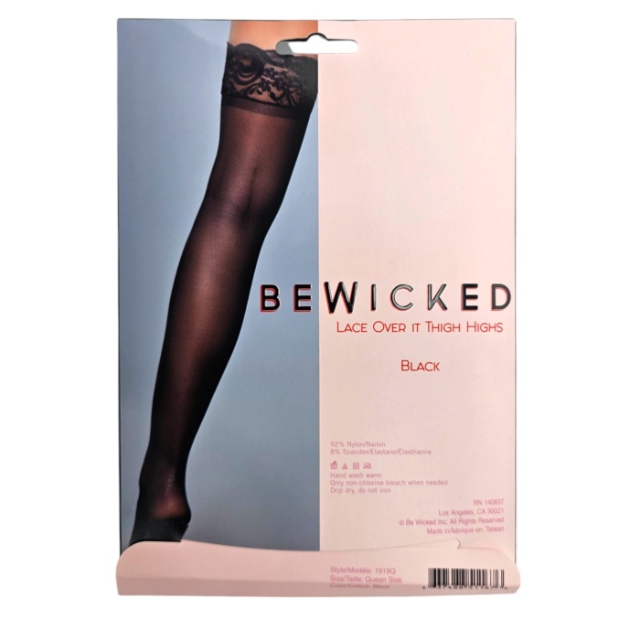 Lace Over It Thigh Highs - BLK / Q - Afbeelding 5