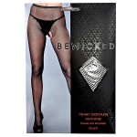 Go Fish Crotchless Pantyhose - BLK / OS - Afbeelding 4