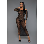 Late Last Night Night Dress - BLK / OS