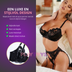 PlayToys - Sexy Lingerie - 3 delig - Met BH string en jarretelgordel - Erotisch - Uitdagend - Elegant - Spannend - Afbeelding 4