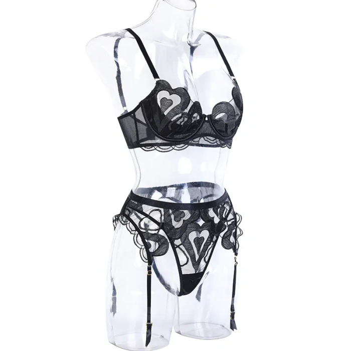 PlayToys - Sexy Lingerie - 3 delig - Met BH string en jarretelgordel - Erotisch - Uitdagend - Elegant - Spannend - Afbeelding 20