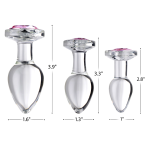 Pink Gem Glass Anal Plug - Large - Afbeelding 2