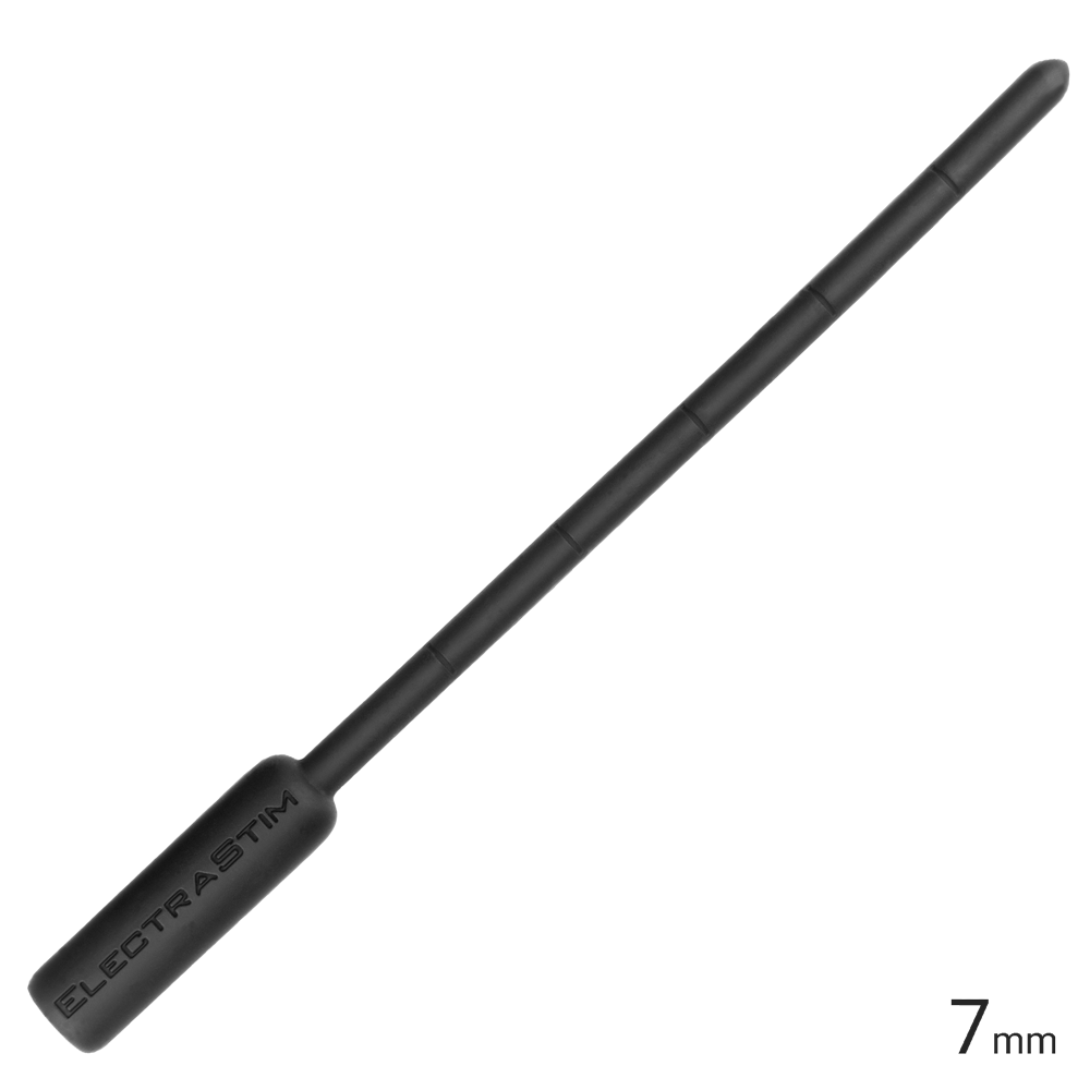em3175-silicone-electro-sounds-e-stim-7mm Silicone Noir 7mm Flexible Urethral Sound - Afbeelding 1