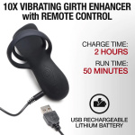 Silicone Vibrating Girth Enhancer w/ Remote Control - Afbeelding 4