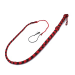 Nylon Bullwhip Black & Red 120 cm - Afbeelding 3