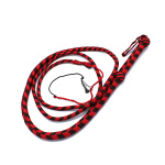 Nylon Bullwhip Black & Red 270 cm - Afbeelding 3