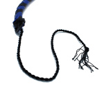 Leather Whip Black & Blue 90 cm - Afbeelding 2