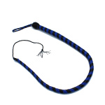 Leather Whip Black & Blue 90 cm - Afbeelding 3