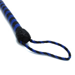 Leather Whip Black & Blue 90 cm - Afbeelding 5