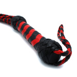 Leather Whip Nine Tails Black & Red - Afbeelding 2