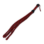 Leather Whip Nine Tails Black & Red - Afbeelding 4