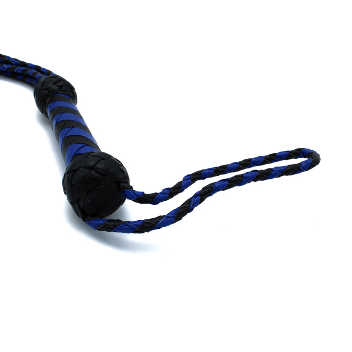 Leather Whip Nine Tails Black & Blue - Afbeelding 2