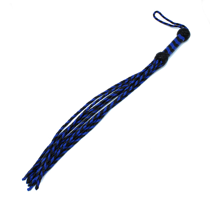 Leather Whip Nine Tails Black & Blue - Afbeelding 3