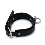Black Leather Collar big O-Ring - Afbeelding 3