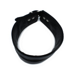 Black Leather High-Neck Collar with Zipper - Afbeelding 2